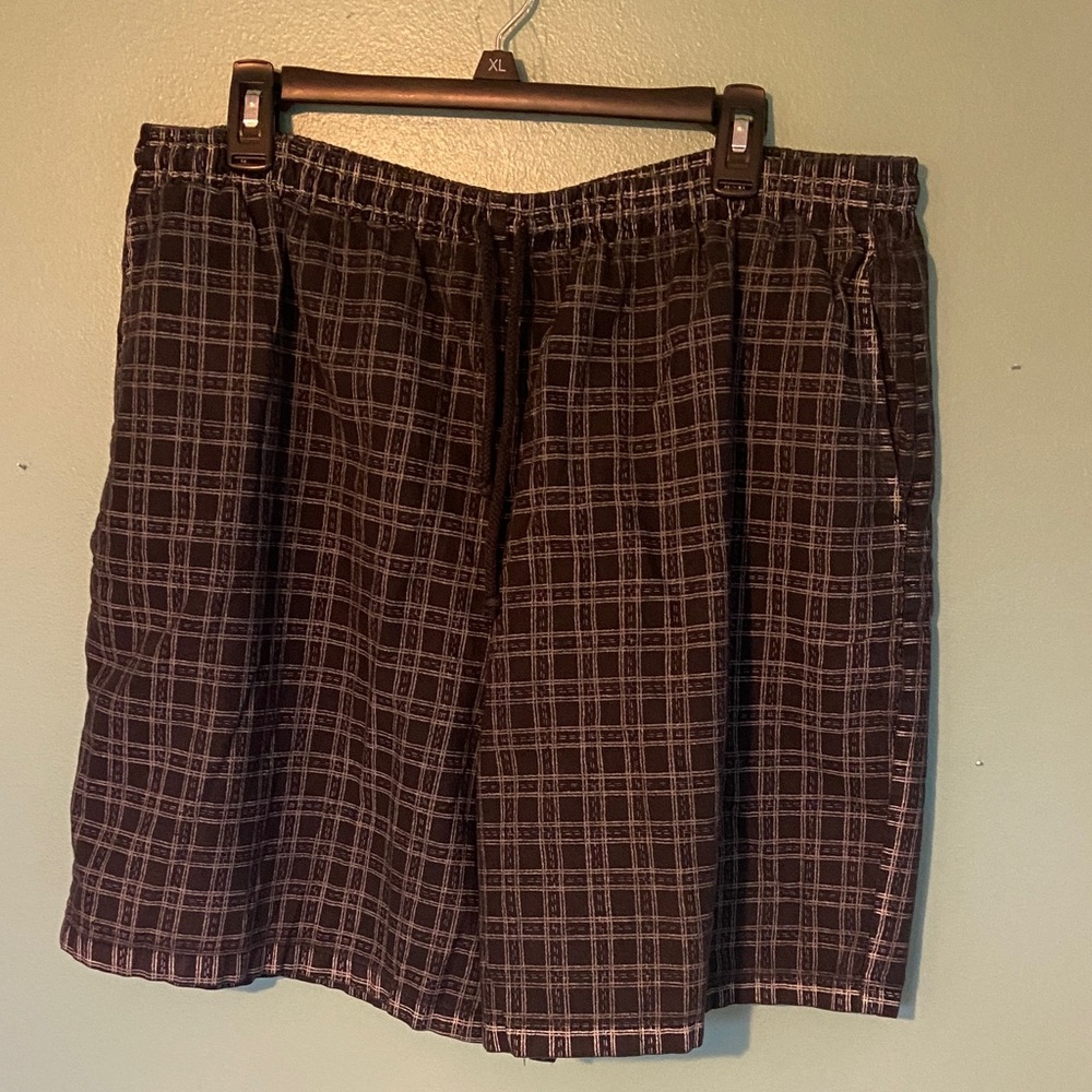Fresh Produce Black and Gray Plaid Women's Shorts